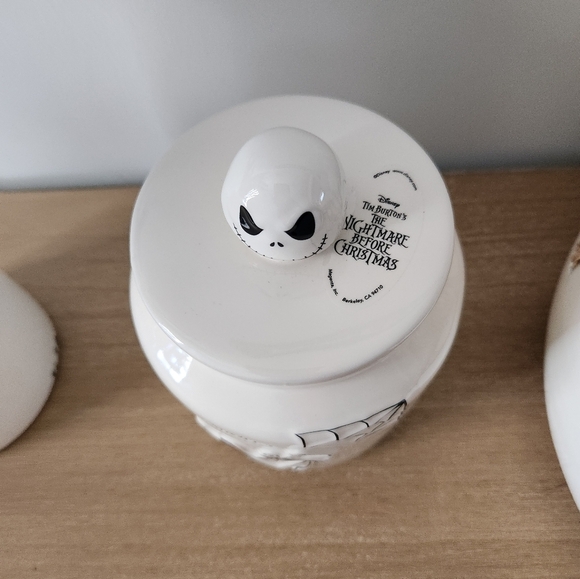 Rae Dunn White Ceramic Jar - Disney Nightmare Before Christmas - Picture 3 of 6